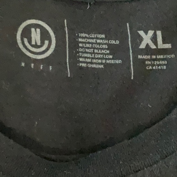 NEFF Printed T-Shirt Black Size X-Large - Picture 4 of 4